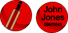 Bag Tag Cricket Bat